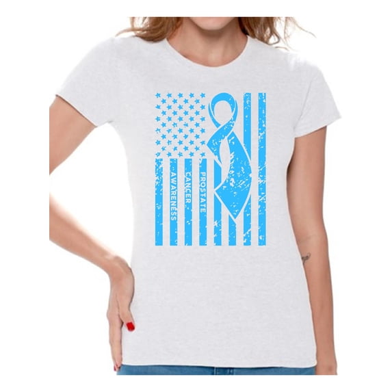 Prostate Cancer Awareness T-shirt Top Cancer t shirt cancer awareness t shirt faith love hope fight believe support survive survivor gifts tackle I wear for my dad grandpa special for women for men