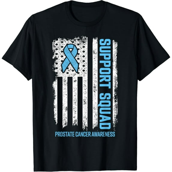 Prostate Cancer Flag Support Squad Prostate Cancer Awareness T-Shirt