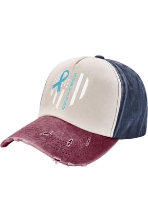 Prostate Cancer Survivor Prostate Cancer Awareness Hat Adjustable Baseball Cap Dad Hat for Women Men,Dark Red