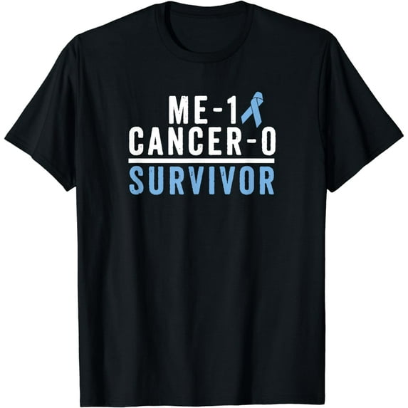 Prostate Cancer Survivor T Shirt Awareness Gift Blue Ribbon T-Shirt