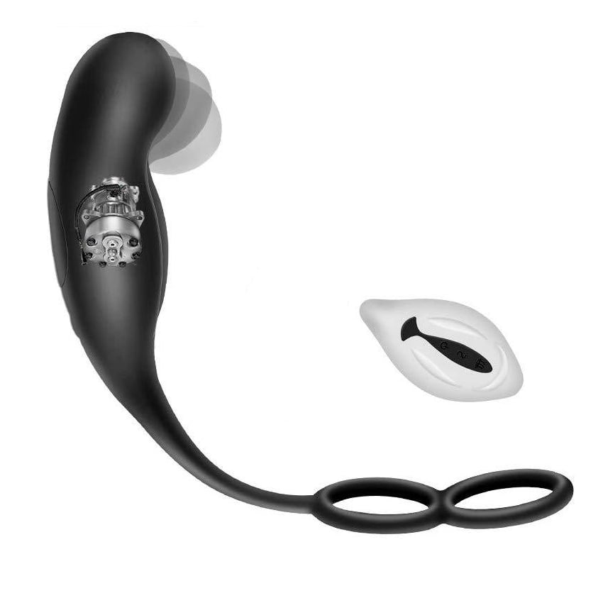 Prostate Massager 10 Vibration Patterns With Remote Control With Penis Ring Vibrating Anal
