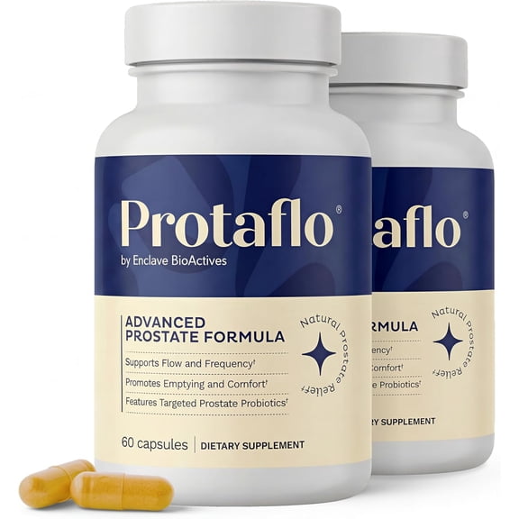 Prostate Support for Men, Urinary Flow, Bladder Care, Zinc, 2 Pack | With probiotics, black walnut, nettle, turmeric, lycopene, pumpkin seed, vitamin D3, K2 & selenium.