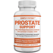 Simply Potent Prostate Health Supplement for Men, Saw Palmetto & Beta-Sitosterol, 60 Capsules