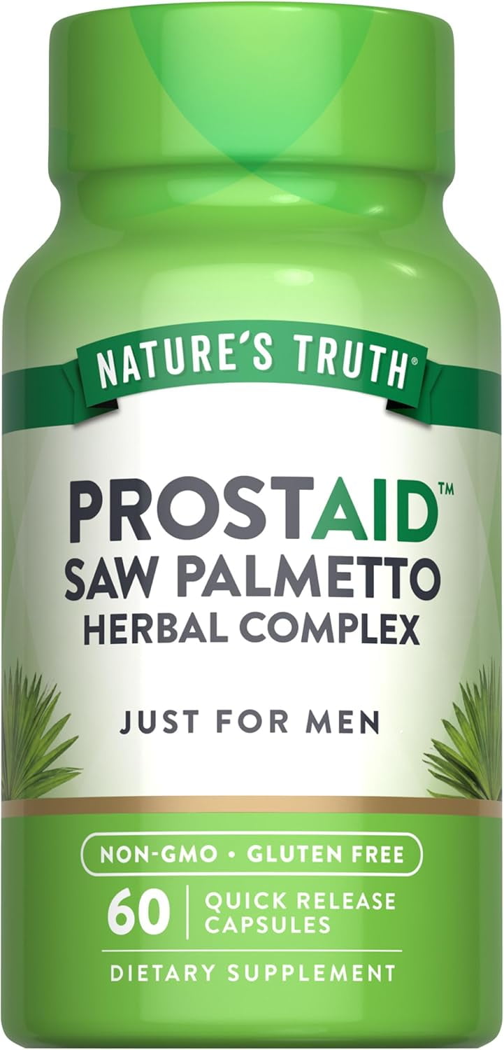 Prostate Support Supplement | With Saw Palmetto | 60 Capsules | For Men | by Nature's Truth