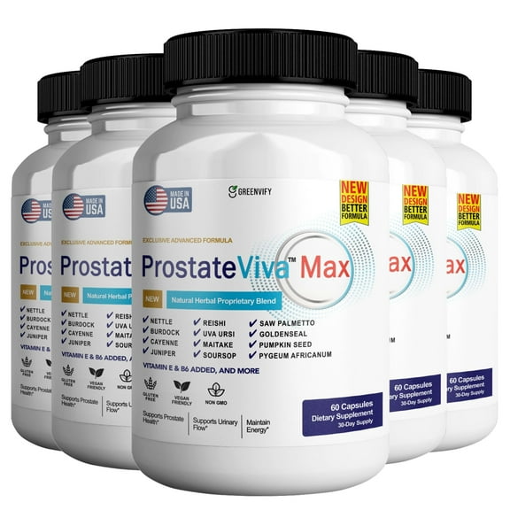 ProstateViva Max Prostate Support Supplement for Men, Maximum Strength, All-Natural Formula, 300 Capsules
