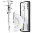 thumbnail image 1 of Proster 6" Digital Vernier Caliper with 32 Feeler Gauges- Inch/Metric/Fraction Conversion, Stainless Steel, LCD Screen - for Inner/Outer Diameter, Depth, Width Measurement (150mm), 1 of 7