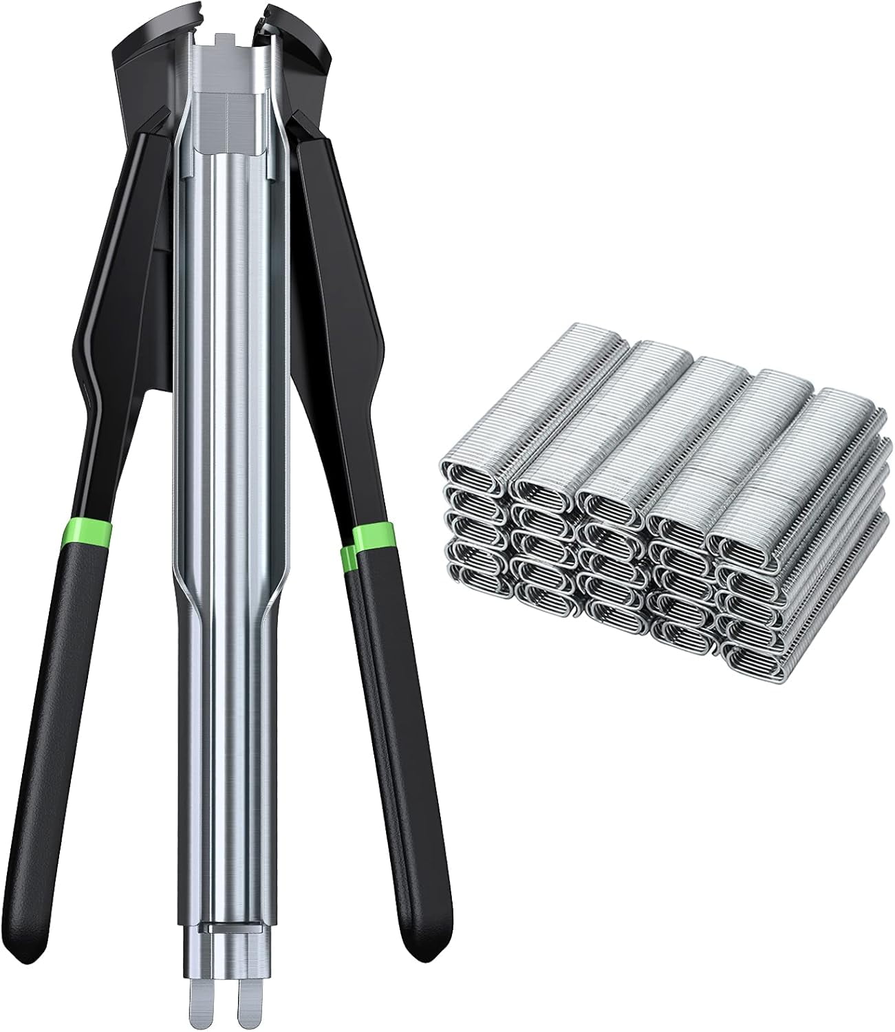 Proster C7 Hog Ring Gun Hog Ring Plier - Auto Feed Fence Fencing Nailer Plier with 2500 Hog Rings Galvanised Steel