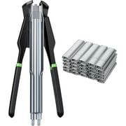 Proster C7 Hog Ring Gun Hog Ring Plier - Auto Feed Fence Fencing Nailer Plier with 2500 Hog Rings Galvanised Steel