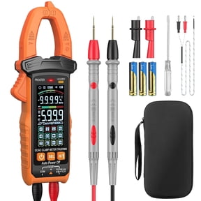 Proster Digital Clamp Meter, 600A AC/DC Current 600V AC/DC Voltage Tester - NCV, Capacitance, Resistance, Frequency, Diode & Continuity Test