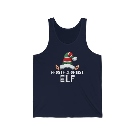 Prosthodontist Elf Christmas Unisex Tank Top, XS-2XL Holidays Xmas Elves