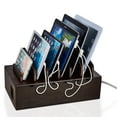 thumbnail image 1 of Prosumer's Choice Multi Device Charging Station Wood - Desktop Organizer with Holder for Multiple Phones - Elegant Wooden Desk Accessories - 6 Device Charging Station for Work from Home and Office, 1 of 7