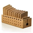 thumbnail image 1 of Prosumer's Choice Multiple Charging Station Rack with Cable Box Organizer - Bamboo Desk Organizer for 10 Devices and Cord Management - Compatible with Smartphones and Tablets, 1 of 7