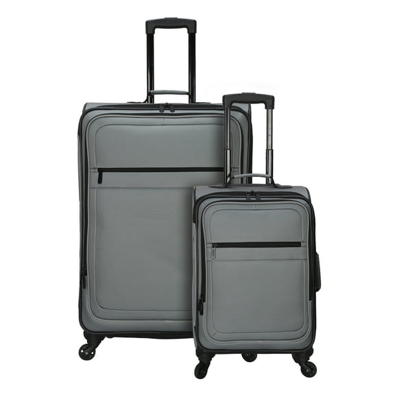 Protégé 2 Piece Softside Luggage Set Includes 28-inch Checked and 20-inch Carry-on, with 360 Spinner Wheels and Organizer Pockets, Wild Sage