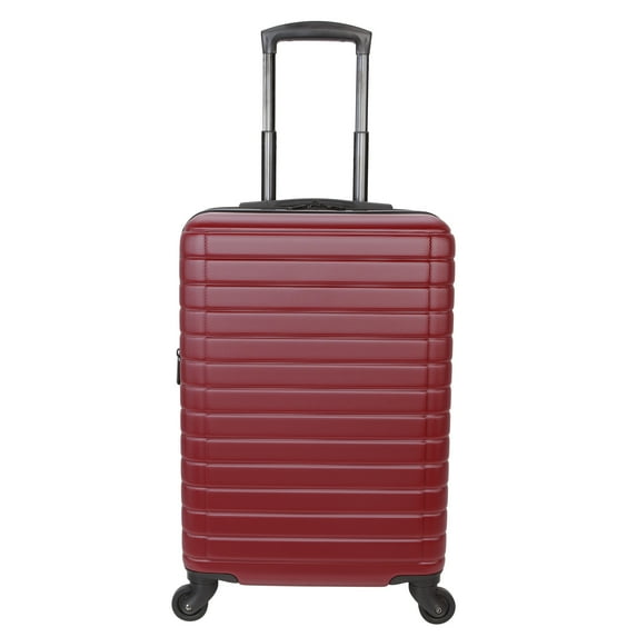 Protégé Vacationer 20-inch Carry-on Expandable Hardside Luggage With 360-Spinner Wheels and Divider Pockets, Deep Red