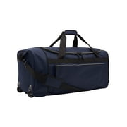 Protégé 28" Polyester Rolling Collapsible Duffel Bag, Navy Blue
