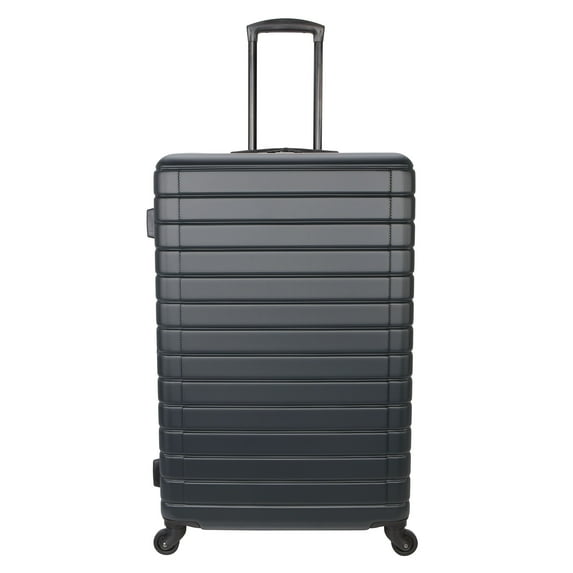 Protégé Vacationer 28-inch Checked Expandable Hardside Luggage With 360-Spinner Wheels and Divider Pockets, Dark Grey