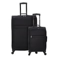 thumbnail image 1 of Protégé 2-piece Softside Luggage Set, Includes 28-inch Checked and 20-inch Carry-on Luggage, with 360 Spinner Wheels and Organizer Pockets, Rich Black, 1 of 11