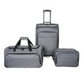 thumbnail image 1 of Protege 3-Piece Softside Luggage Travel Set, Includes Medium Checked Luggage, Carry On Duffel and Boarding Tote, Soothing Gray, 1 of 27