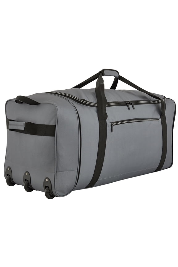 Protg Navigation 36-Inch Jumbo Tri-Fold Collapsible Rolling Locker Duffel Bag, Gray