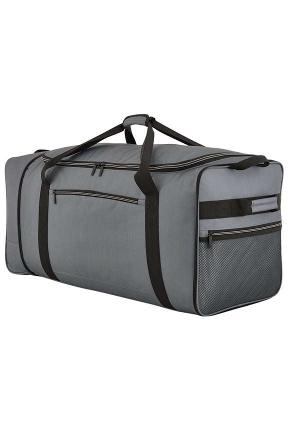 Protg Navigation 36-Inch Jumbo Tri-Fold Collapsible Rolling Locker Duffel Bag, Gray