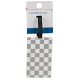 thumbnail image 1 of Protégé Adult Mouse Grey & White Checkered PVC Luggage Tag, 1 of 4