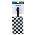 Protégé Adult Black and White Checkered PVC Luggage Tag