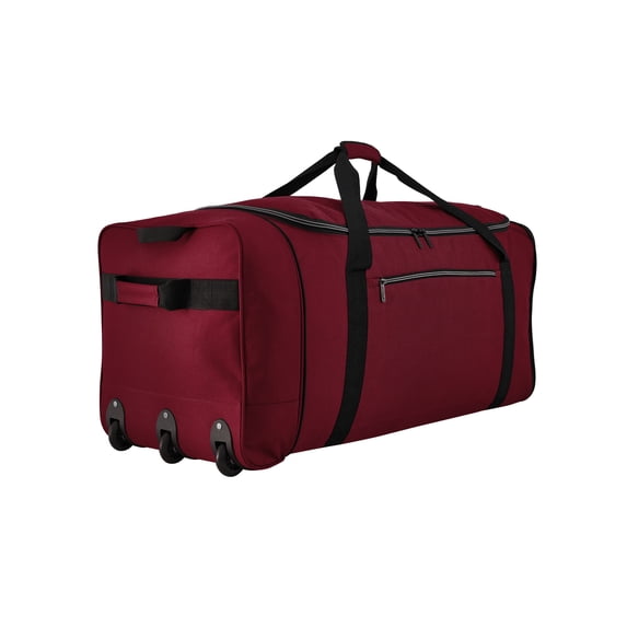 Protégé Navigation 36-inch Jumbo Tri-Fold Collapsible Rolling Locker Duffel, Red