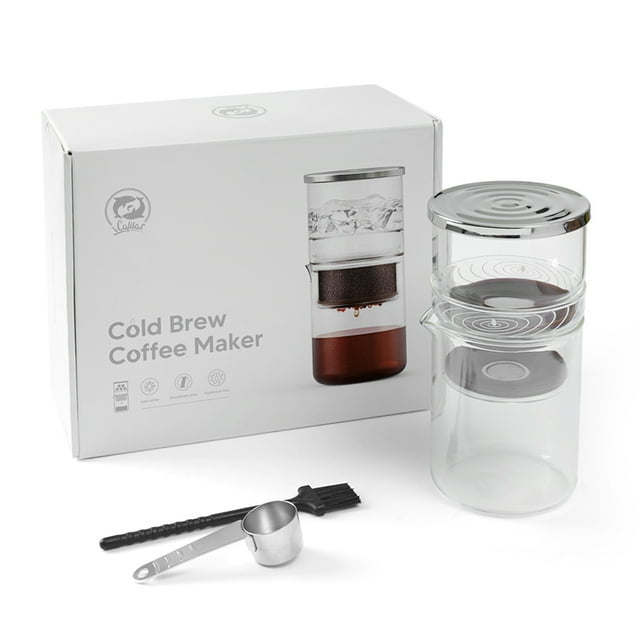 Protable Ice Cold Brew Coffee Pot Set Drip Filter Ecocoffee Iced Tools Barista Hand-made Glass Coffee Maker Coffee Dripper Pot-Option dripper set