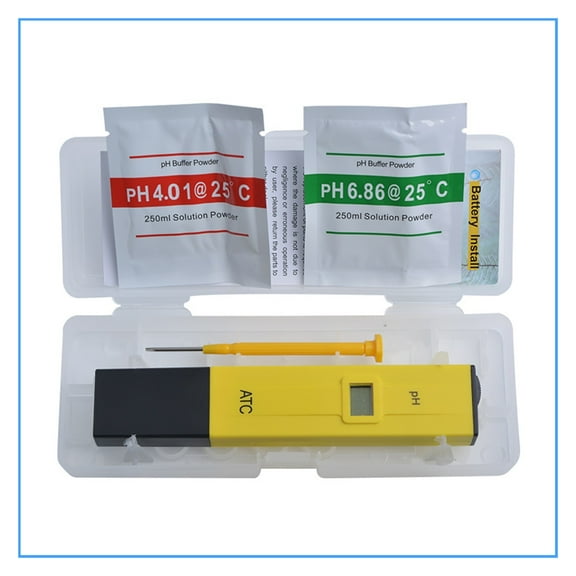 Protable LCD Digital PH Meter Pen of Tester Aquarium Pool Water Wine Urine ph-2 ph-02 ,Accurate - MULTI-COLORED_ATC PH WITH BOX