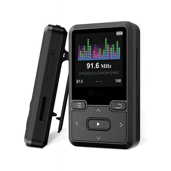 Protable Music Player Pedometer FM Back Clip Sports MP3 Player HiFi Lossless Sound BT5.0 1.44 Inch Music Player-32G