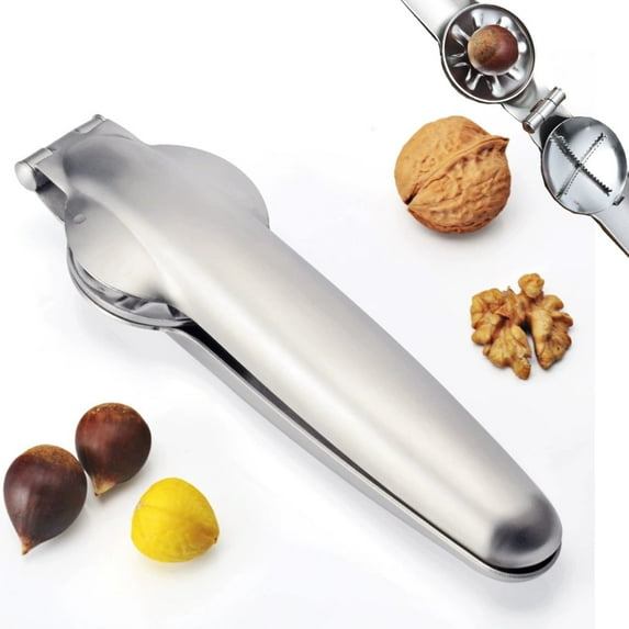 Protable Nutcracker Chestnut Clip,304 Stainless Steel Chestnut Cutter Tool Pistachio Nut Opener Macadamia Nut Knife,Walnut Opener,Metal Nut Opener Plier Multifunction Nutcracker
