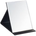 thumbnail image 1 of Protable PU Leather Mirror Folding Desktop Makeup Mirror with Adjustable Stand for Personal Use,Travelling (S, Pink), 1 of 5