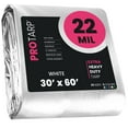 thumbnail image 1 of Protarp 22 Mil Extreme Heavy Duty Tarp Camping Tarpaulin Waterproof Cover, White 30′ X 60′Ft, 1 of 7