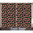 thumbnail image 1 of Protea Curtains 2 Panels Set, Spring Botany Theme Colorful Protea Garden Illustration with Freshly Blossoming Buds, Window Drapes for Living Room Bedroom, 108W X 63L Inches, Multicolor, by Ambesonne, 1 of 3