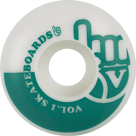 Vol.1 Skateboards No.1 Skateboard Wheels 52mm White/Teal