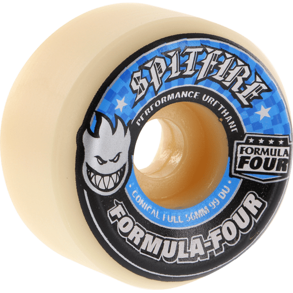Spitfire F4 Conical Full Skateboard Wheels 58mm 99a White/Blue