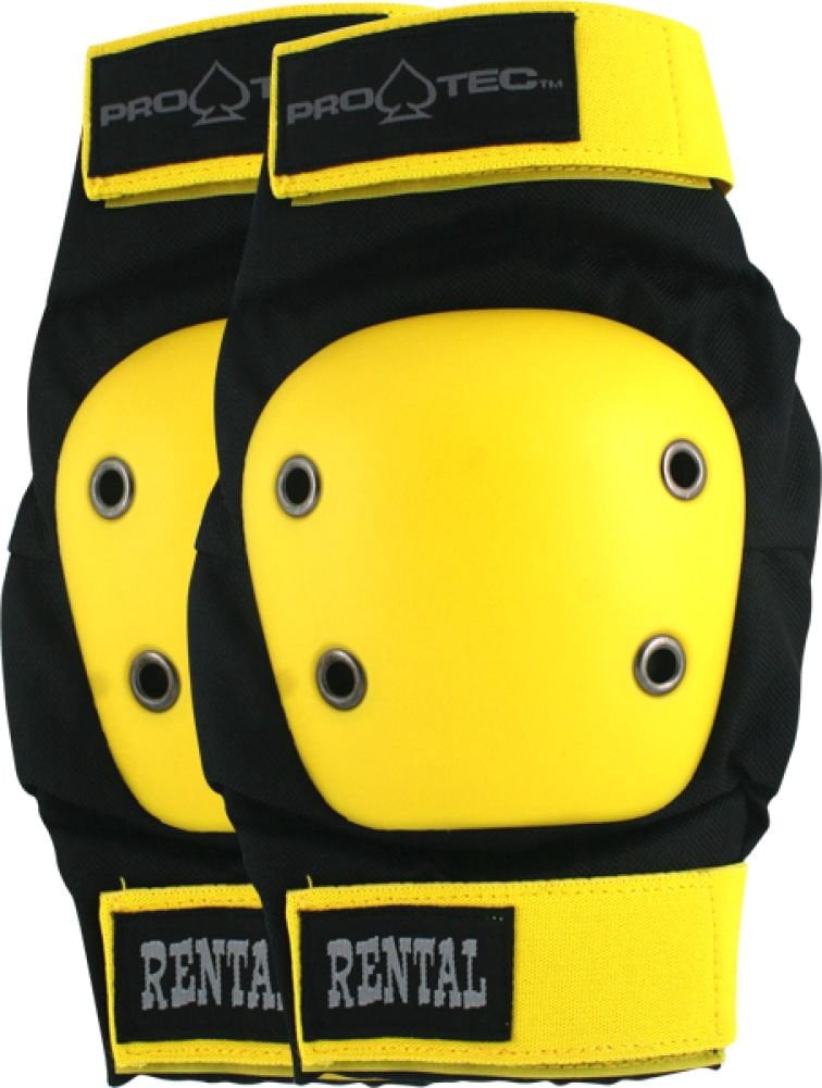 Protec Rental Elbow Large Black/Yellow with Yellow Straps