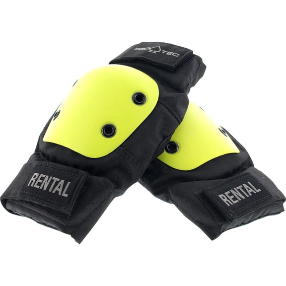 Protec Rental Elbow Medium Black/Yellow with Black Straps