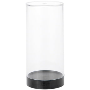 Protech CC-5 Round Storage / Display Acrylic Action Figure Display Case with Black Base, 2.25" W x 4.75" H x 2.25" D, 10-Pack