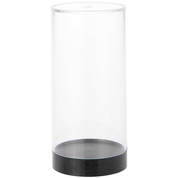 Protech CC-5 Round Storage / Display Acrylic Action Figure Display Case with Black Base, 2.25" W x 4.75" H x 2.25" D, 10-Pack