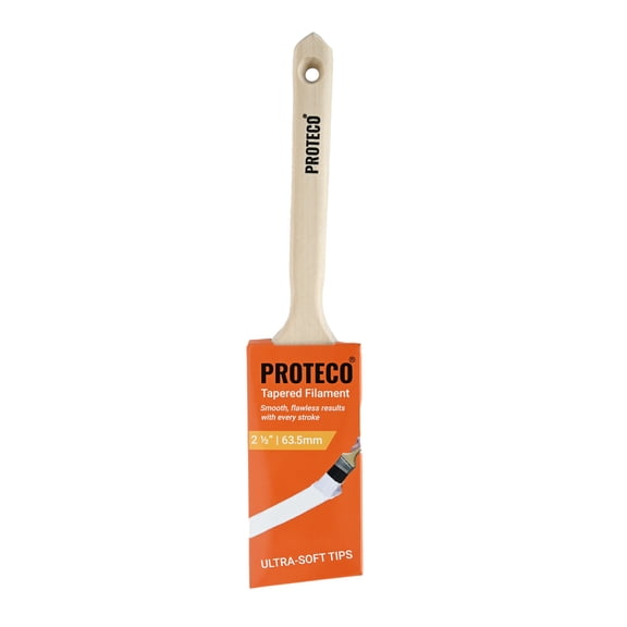 Proteco 2-1/2 in. Angled Premium Polyester Long-Handled Tapered Filament Angle Sash Brush