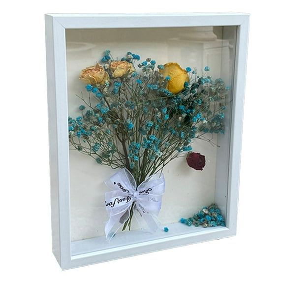 Protect And Display Wedding Memories With This 3D Shadow Box Frame Transparent Glass Front Multiple Color Choices