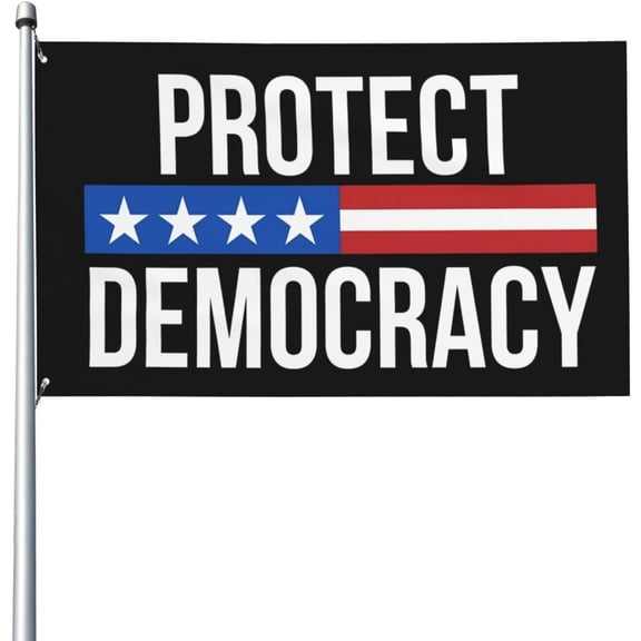 Protect Democracy 3x5 FT Garden Flag Lightweight Single Side Banner for Home Lawn Balcony and Party Decorations Outdoor Decor Flags