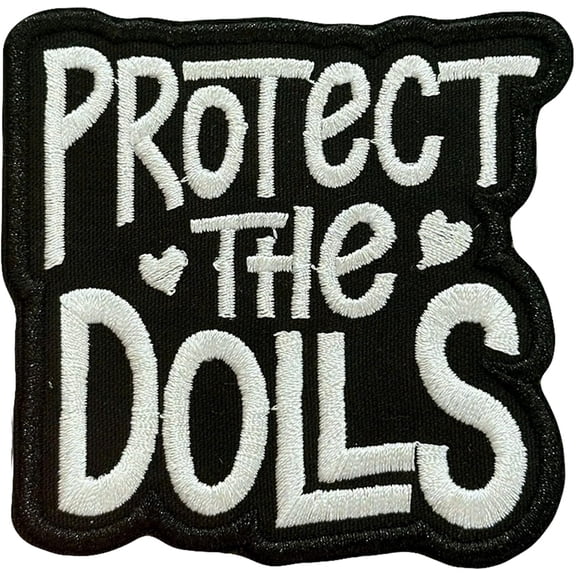 Protect The Dolls Patch Pride Month LGBTQ Queer Trans Rights Liberal Leftist Political Embroidered Patches for Caps, Bags, Backpacks, Hat, Jackets, Uniform DIY Gifts for Her Him 3 Inches