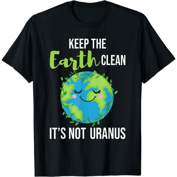 Protect Environment Unique Design Black T-Shirt Short Sleeve Tee Unisex