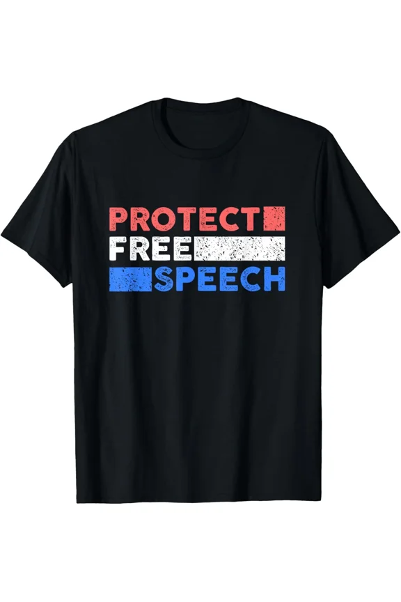 Protect Free Speech First Amendment Freedom Patriotic Graphic Unisex T-Shirt ,up to size 5XL