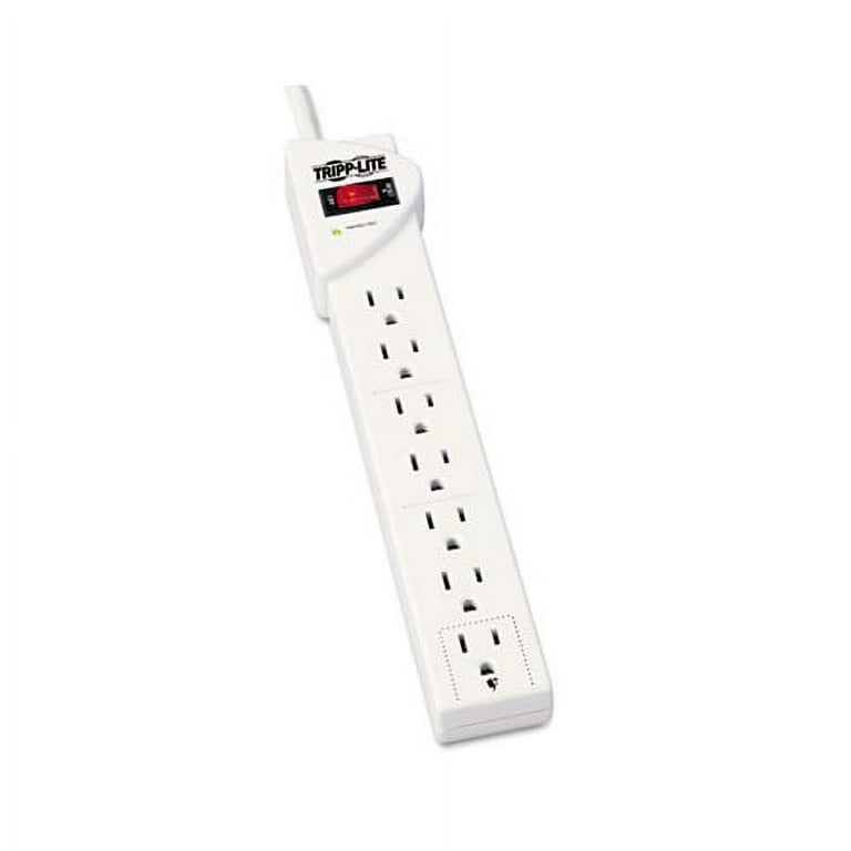 Protect It! Surge Protector, 7 AC Outlets, 6 ft Cord, 1,080 J, Light Gray Protect It! Surge Protector, 7 AC Outlets, 6 ft Cord, 1,080 J, Light Gray