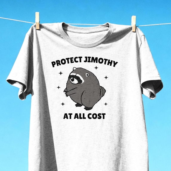 Protect Jimothy Raccoon T-Shirt, Funny Cute Trash Panda Graphic Tee, Cute Animal Lover Shirt, Famous Seattle Raccoon Tee