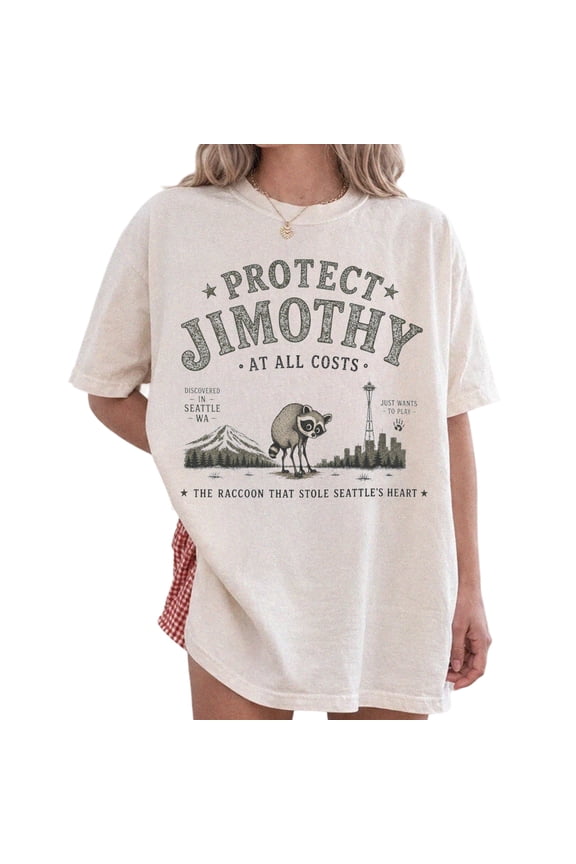 Protect Jimothy Raccoon T-Shirt for Men and Women, Seattle Wildlife Graphic Tee, Sizes S-5XL