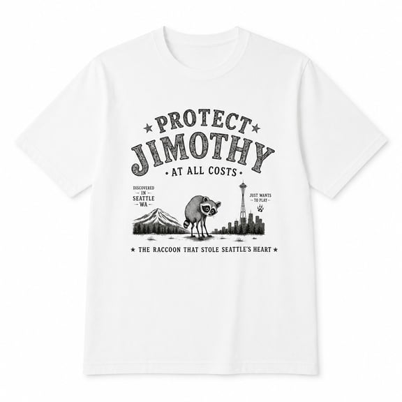 Protect Jimothy Seattle Animal Graphic Classic Look For Casual Occasions T-Shirt, Size S-5XL
